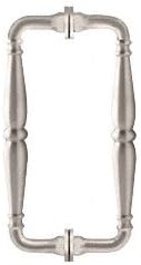 C.R. Laurence CRL Brushed Nickel 8" Victorian Style Back-to-Back Pull Handle