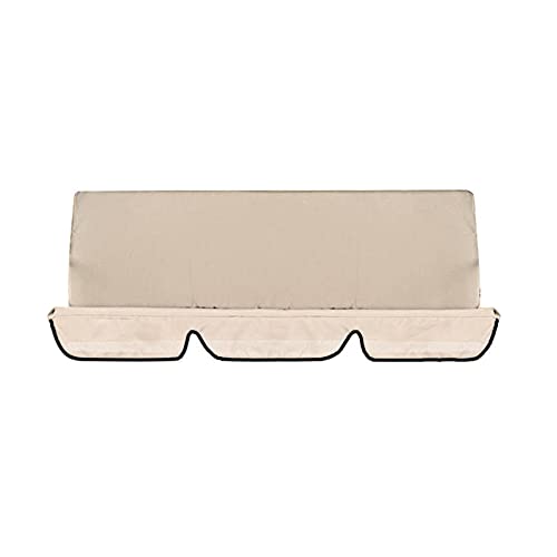 DULRLLY Housse de coussin imperméable de rechange pour balancelle 3 places pour terrasse, jardin, cour 150 x 50 x 10 cm (beige) Cover