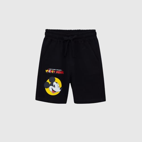 Image of Nap Chief Kids Mickey Mouse Printed Cotton Co-ord Set | Printed T-Shirt & Shorts for Boys & Girls