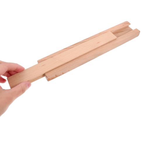 Correderas para cajones con funcionamiento suave BCOATH, kit de madera natural de 2 unidades 5