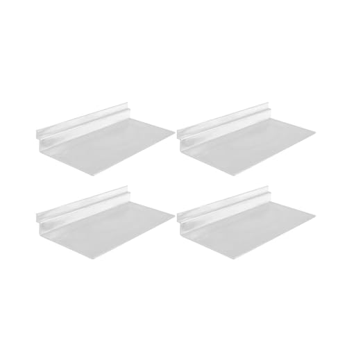 TOKIDNY 4pcs Plastic Slatwall Shoe Display Shelves for Leather and Sports Shoes Suitable for Shop Window Or Home Use Floating Wall Shelves for Sneaker Display