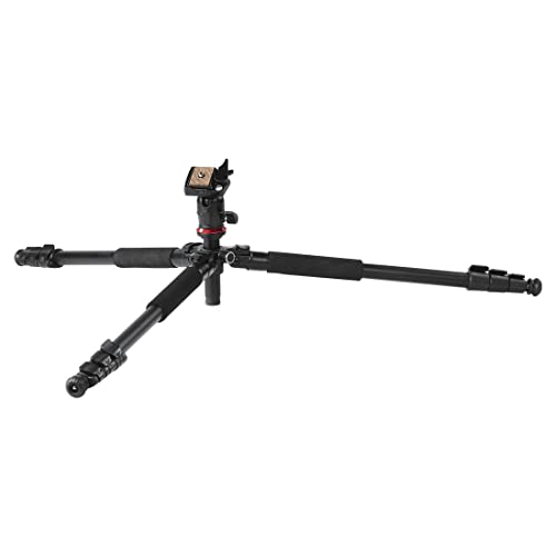 Image of Hama 163 inch Tripod with Ball Head & Leveling Device, Aluminum Tripod, Photo Tripod for SLR /DSLR and System Cameras, Maximum Operating Height: 5.34 Feet. with Load Capacity 4Kg.