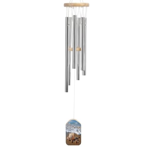 Campanillas de viento de aluminio acústico con detalles de conchas de mar 8
