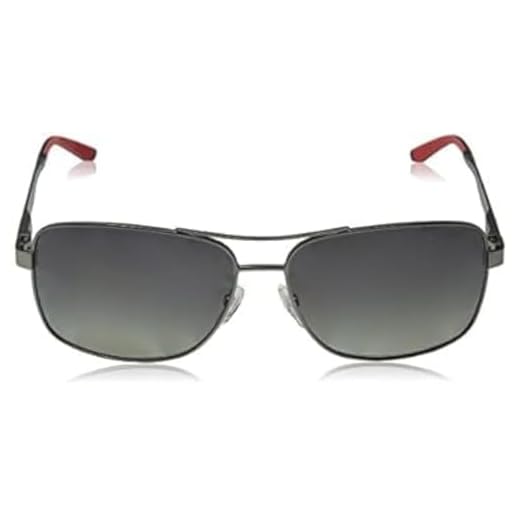 Carrera Men's 8014/S Rectangular Sunglasses, Dark Ruthenium/Polarized Gray, 61mm, 14mm