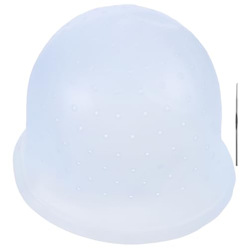 FOMIYES Hair Dyeing Salon Tool Silicone Hair Highlighting Cap Steel Pins Reusable Comfortable Material