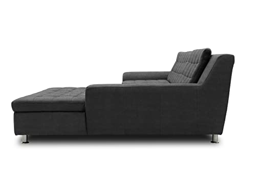 DOMO. collection Ecksofa Merida, Sofa in L-Form, Eckcouch, Couch-Garnitur, Polsterecke 304 x 200 x 84 cm (BxTxH), dunkelgrau – Bild 4