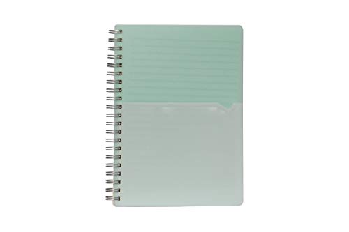 Caderno Espiral Pp C/Bolso Multiuso 185Mmx140Mm - 140Págs, 70G, Pautado Sortido (Rs, Az, Vd, Lilás)