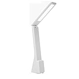 digjobk lampada tavolo led desk lamp foldable dimmable touch usb charging port table lamp white pink with 2 ways to turn off the lights(color:white)