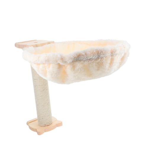 Toyvian 1 Set Cat Tree Hammock Bed Spoon-Shape Cat Nest Hanging Basket Kitten Bed with Scratching Post Kitten Tree Replacement Accessories