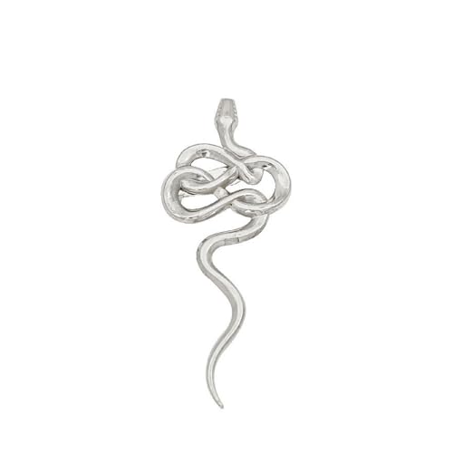Image of Dainty Long Snake Brooch Pin Gothic Simple Sanke Pin Stainless Steel Smooth Snake Collar Pin Coat Suit Accessory Metal Animal Lapel Pin Banquet Badge Pins Backpack Bag Brooches Pin for Women Men