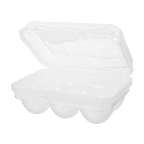 Yardenfun Caja para Huevos Resistente con Tapa Segura Transparente y Apilable Organizador Portátil para Refrigerador para Conservar Huevos y Pequeños Objetos Compartimentos