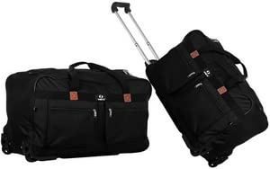 Mala De Viagem Grande Rodinhas Bolsa Mala Bagagem De Mão Preto Sacola Poliéster Yins