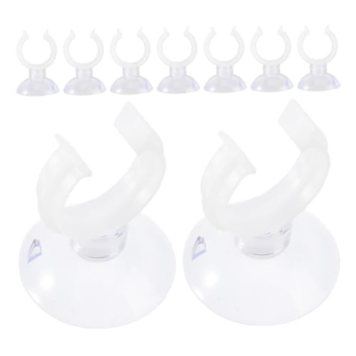 iplusmile 9個 水槽配管クリップ ホース用吸盤 水族館ヒーター吸盤 水槽の吸盤 チューブクリップ 航空管の吸盤 水族館のホースの吸盤 水槽のチューブの吸盤 塩ビ Transparent