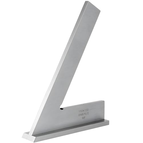 Professional 45° Angle Layout Ruler with Base for Precision Carpentry, Stainless Steel Gauge