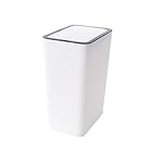 Lixeira com Tampa Click 10 Litros ArtDom, Design Moderno para Banheiro e Escritório (Branco)