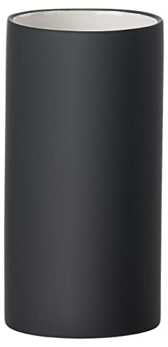 Zone Denmark – Gobelet pour Brosse à Dents Solo – 12,2 cm – Porcelaine Soft‑Touch – Design Scandinave Élégant – Noir Mat