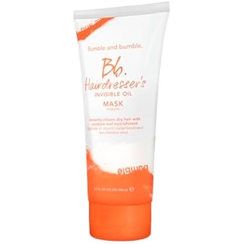 Bumble and bumble. Hairdresser's Invisible Oil Hydrating Hair Mask | Hydrating, Anti Frizz, Color Safe | For All Curly, Wavy, Straight Hair Types | With Argan, Coconut, Grapeseed Oil, 6.7 Fl Oz