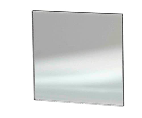 Image of Set of 2 1 /12'' Silver Mirror Extruded Acrylic Sheet,Mirror Perspex,Mirrored Acrylic Lucite Plexiglass Sheet (Actual Size 11.875 inch x 11.875 inch)