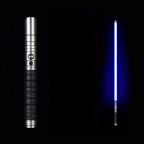 gengyouyuan Sabre Laser Jouet, Lame Amovible, Chargement USB (Silver Gray Handle---Blue Light) Cover