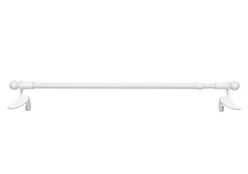 PRESTO CLASSIC Tringle Extensible à Fixation Par Pression 30-45cm  Métal Blanc  Lot de 4 pièces