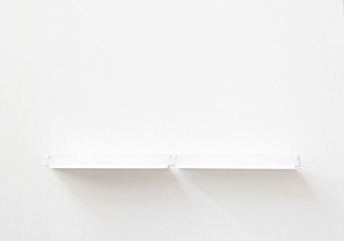 TEEbooks TEELINE45x2-BLANC Estantería de Pared, Acero, Blanco, 45 x 15 x 5 cm, 2 Unidades