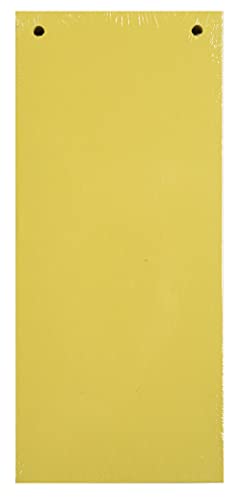 Exacompta 13425B 100er Pack Karton-Trennstreifen. 10,5 x 24 cm gelb. Für eine übersichtliche Anblage Ihrer Dokumente. Trennlaschen… – Ansicht 3