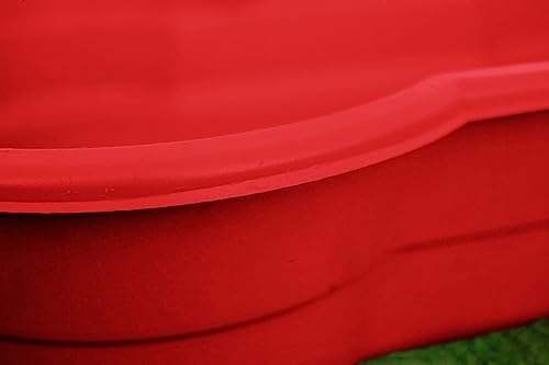 DogsLand Hundepool in Knochenform - 120 cm, rot, für große und kleine Hunde, Verwendbar als Hundebett, Biss- und krallenfest, UV-beständig, 100% Recyclebar, Made in Germany