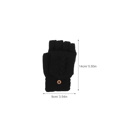 Guantes de medio dedo con forro térmico de mujer para pantalla táctil 2