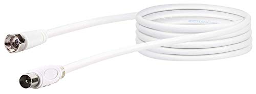 SCHWAIGER -KVCK163 532- SAT-ontvangstkabel | antennekabel | 3 m aansluitkabel | geassembleerd | 75 dB | 2-compartiment afgeschermd | F-connector > IEC-connector | witte - Image 3