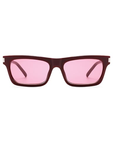 Retro Rectangular Sunglasses for Women Men Trendy Narrow Vintage Wide 90s Revival Sunnies AP3752