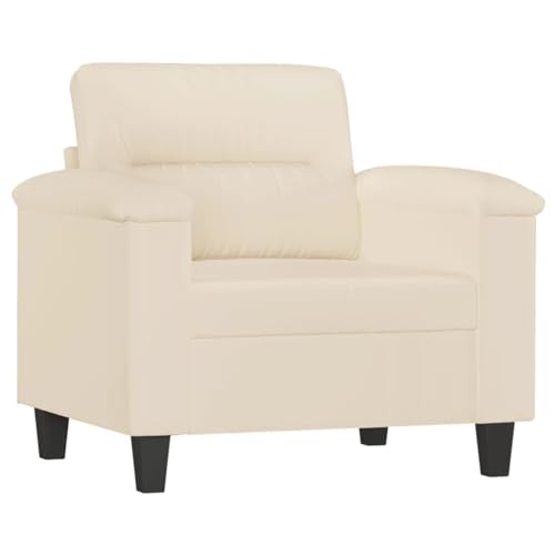 Mimdixy Modernes Sofa Wohnzimmer Couch,4-TLG. Sofagarnitur mit Kissen Beige Mikrofasergewebe – Bild 4