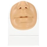 Zerodeko Modelo de Cara Falsa para Práctica de Perforación con Soporte, Parte del Cuerpo de Simulación Flexible para Entrenamiento de Piercing en Nariz y Boca, Uso Profesional en Formación