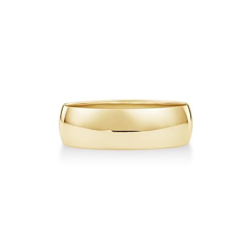 Image of Oxford Ivy Men's Wedding Band 14K or 10K Solid Gold Ring, 6mm Plain Classic