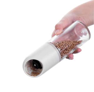Red Butler Glass Salt & Pepper Grinder with Ceramic Blade | Adjustable Fine to Coarse Grind | Precise Measured Sprinkling | Durable Design | 160ml Capacity