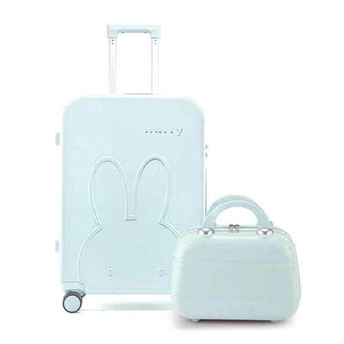 MUdson Trunk High Appearance Travel Luggage Level Pull Bar Box Candy Color Suitcase Travel Box Boarding Box Internet Trend Bag Durable (Color : Pink(A Set), Size : 24")3