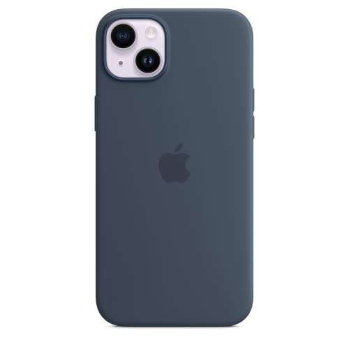 Apple Coque en Silicone avec MagSafe pour iPhone 14 Plus - Bleu Orage ​​​​​​​