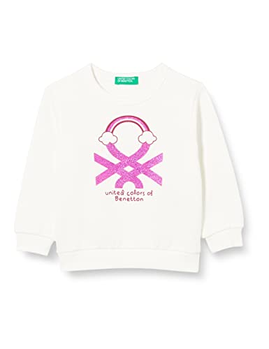 United Colors of Benetton Camiseta G/C M/L 3j70g104m Suéter pulóver, Bianco 074, 4 años Niñas y niñas Cover