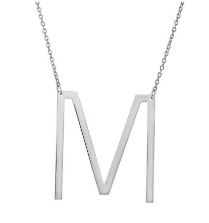 DREAMRAXGold Colour Chain with Big Letter Initial Necklace Jewelry for Women (Latest trend Jewelry)
