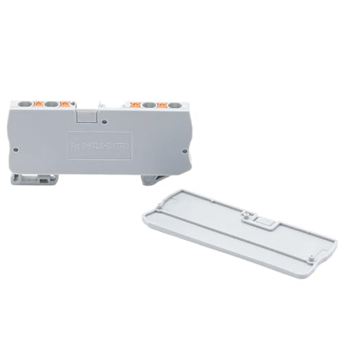 Bulk 100PCS DIN Rail End Clamps D-PT2.5-Quattro, Anti-Lock Spring Terminal Block Accessories for Electrical Panels, 2.5mm²