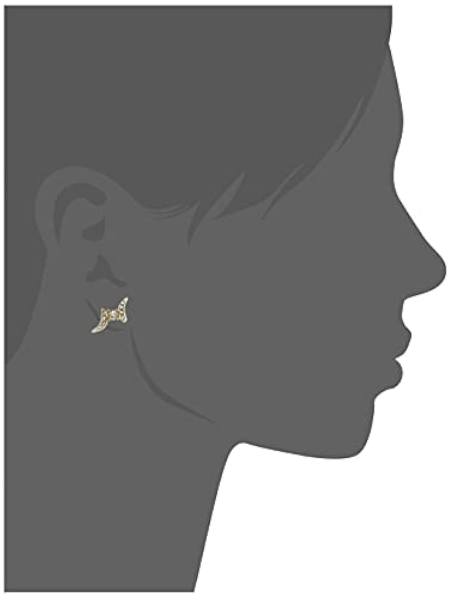 24kt Plated Crystal Stud Earring - Sumptuous Style