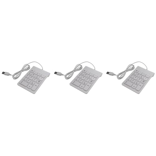 Uikdjgu 3X Mini USB con Cable NuméRico Teclado NuméRico 18 Teclas Teclado Digital para Contabilidad Cajero PortáTil Android PortáTil Tabletas PC ()