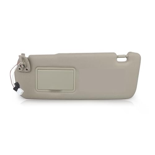 と互換性がある Hyundai Sonata 2005-2010に適合 ベージュ/グレー サンバイザー 左運転席側 フロントウィンドウシェード ブラインドシールドカバー フロントガラスサンバイザー サンシェード(Beige)