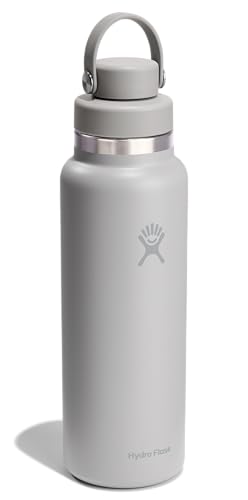 Image of Hydro Flask Water Bottle - Insulated Stainless Steel - Wide Mouth Chug Lid, Non Spill, Leakproof in 40 Oz Tonal Birch Gray