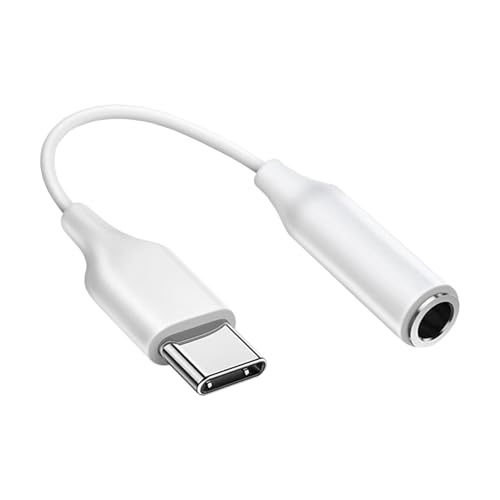 Image of Samsung Type C to 3.5mm Headphone Jack, Upgrade 32bit Hi-Fi Sound Compatible with Samsung Galaxy S24 /S23 /S22 /S21 /S20 (Ultra /Plus /Fe), Note 20 /20+ /10,Flip /S /A /F /M Series (White)