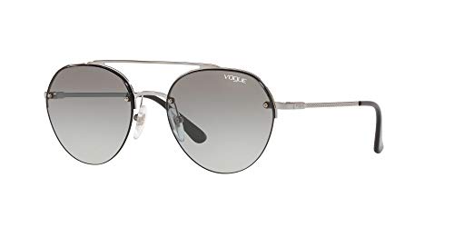 Vogue Eyewear Women's Vo4113s Round Sunglasses, Gunmetal/Grey Gradient, 54 mm