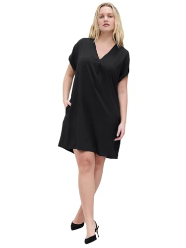 GAP Womens Short Sleeve V-Neck Dress True Black 1 XS Petite at Amazon Women's Clothing store GAP Womens Short Sleeve V-Neck Dress True Black 1 XS Petite at Amazon Women's Clothing store