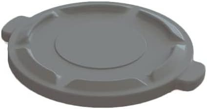 Kratos - Tapa superior plana redonda para bote de basura de 32 galones, modelo central 576-A22, gris