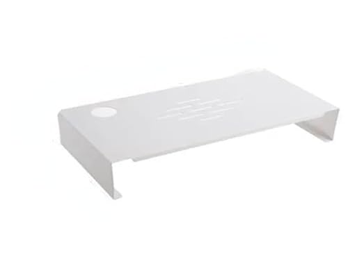 ULOVEJOY パソコン台 卓上 pc ラック 机上 モニター台 モニターラック 卓上 パソコン台 炭素鋼 高さ8cm 耐荷重20kg パソコンラック デスク上置棚 おしゃれ パソコンスタンド 組立不要 (ホワイト,L)