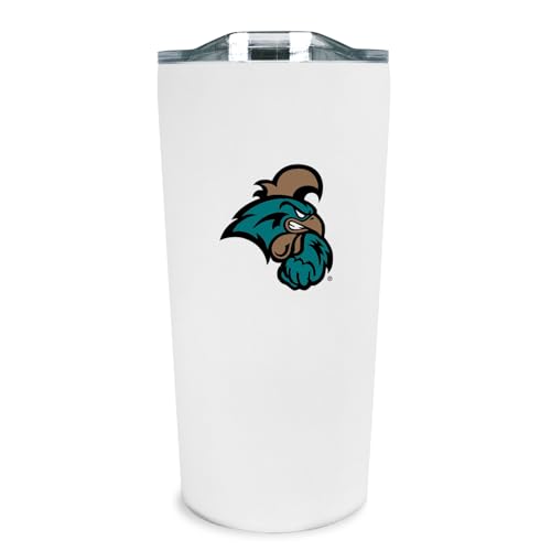 Decorvo Officially Licensed Collegiate Stainless Steel Tumbler - Double Walled Insulated Travel Tumbler with Slide Lid - 18 oz (Coastal Carolina)