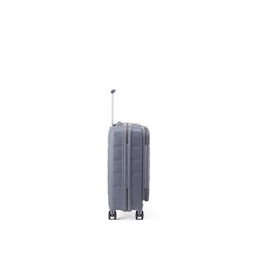 Image of American Tourister Bitbloc | Cabin Trolley Bag (55.5 cm) | 34 Ltrs | 360 8 Wheel Spinner | Hard Case | Recessed TSA Lock | 3 Years Global Warranty | Grey